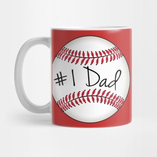 Baseball, Sports Fan: #1 Dad Mug